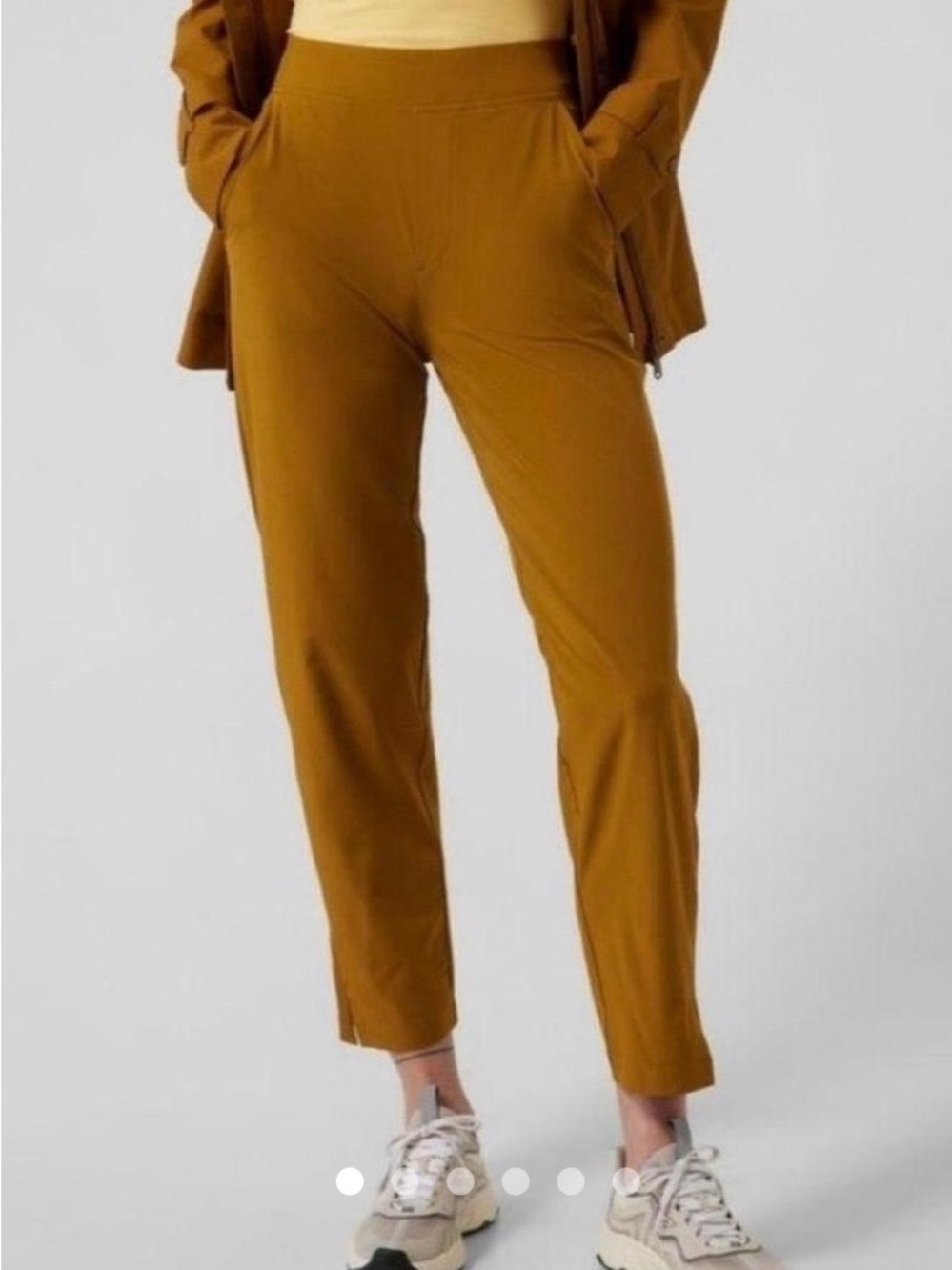 Athleta Brooklyn mustard yellow pants size 2